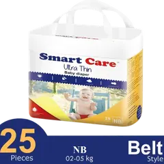 SmartCare Baby Belt System Baby Diaper (For New Born) (2-5 KG) (1-25pcs) - Rokomari